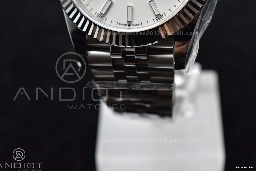 Jubilee DateJust 41 DIWF Stick Edition 904L 645 White SA Dial 126334 on Best Bracelet 1:1 Steel Chic 0210